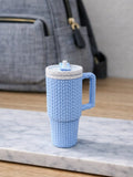 Knitted texture Stanley cup lip balm holder keychain